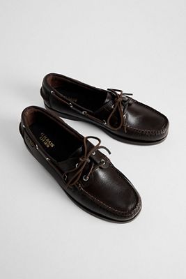 G.H Bass Dunkelbraune Strukturierte Bootsschuhe