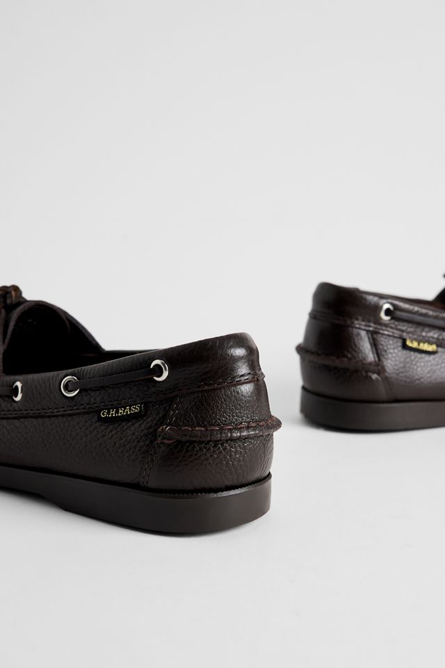 G.H Bass Dark Brown Textured Boat Shoes #3