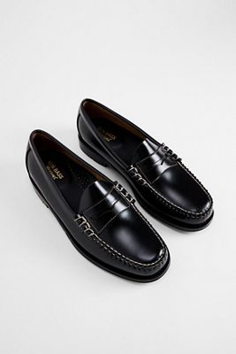 Mocassins Penny noirs à coutures contrastées G.H. Bass