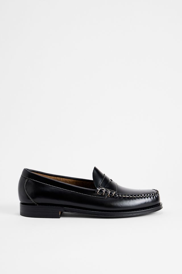 G.H. Bass Schwarze Penny Loafers mit Kontrastnähten #2