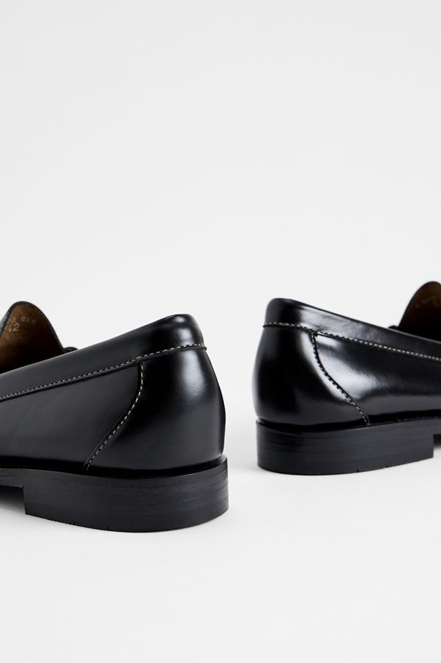 G.H. Bass Schwarze Penny Loafers mit Kontrastnähten #3