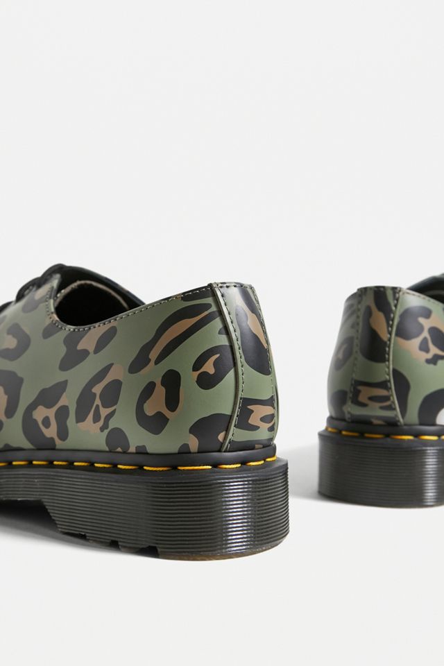 Dr. Martens Distorted Leopard Khaki 1461 3-Eyelet Oxford Shoes #2