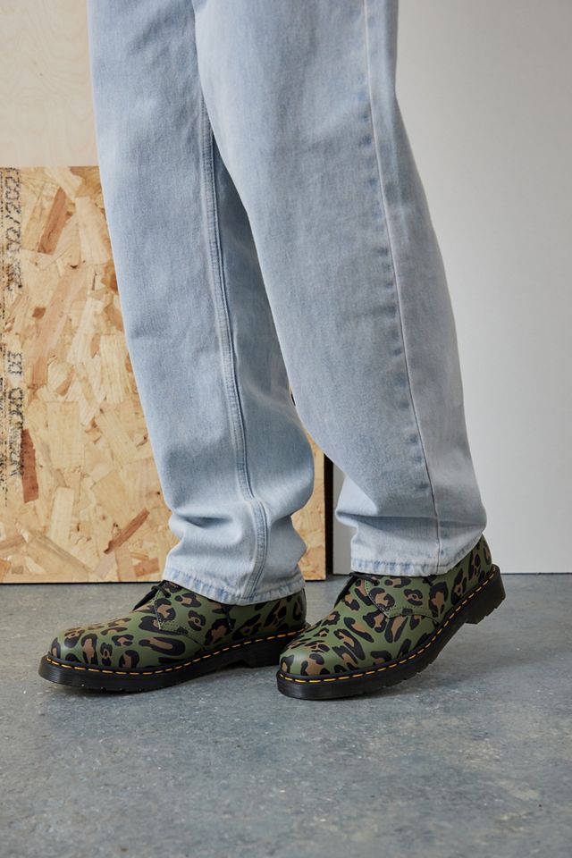 Dr. Martens Distorted Leopard Khaki 1461 3-Eyelet Oxford Shoes #5