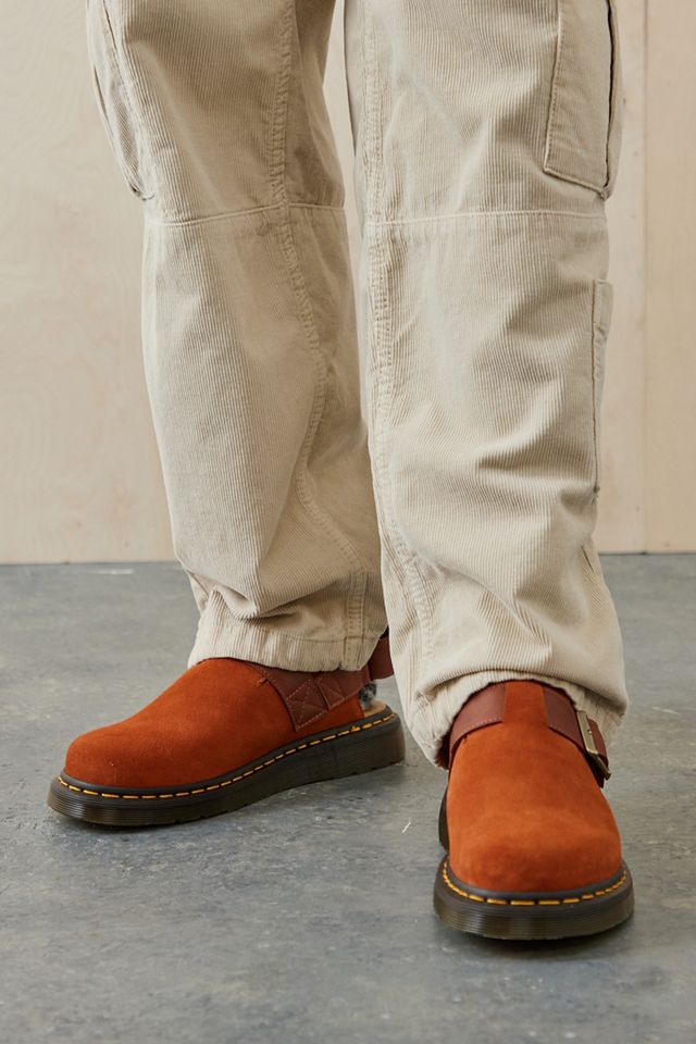 Martens Mules en daim avec boucle Jorge II couleur rouille