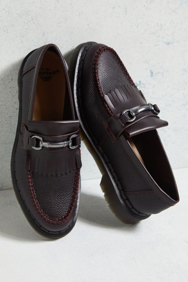 Dr. Martens Oxblood Pebble Adrian Loafers | Urban Outfitters UK