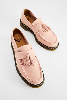 Dr. Martens Powder Pink Adrian Leather Tassel Loafers