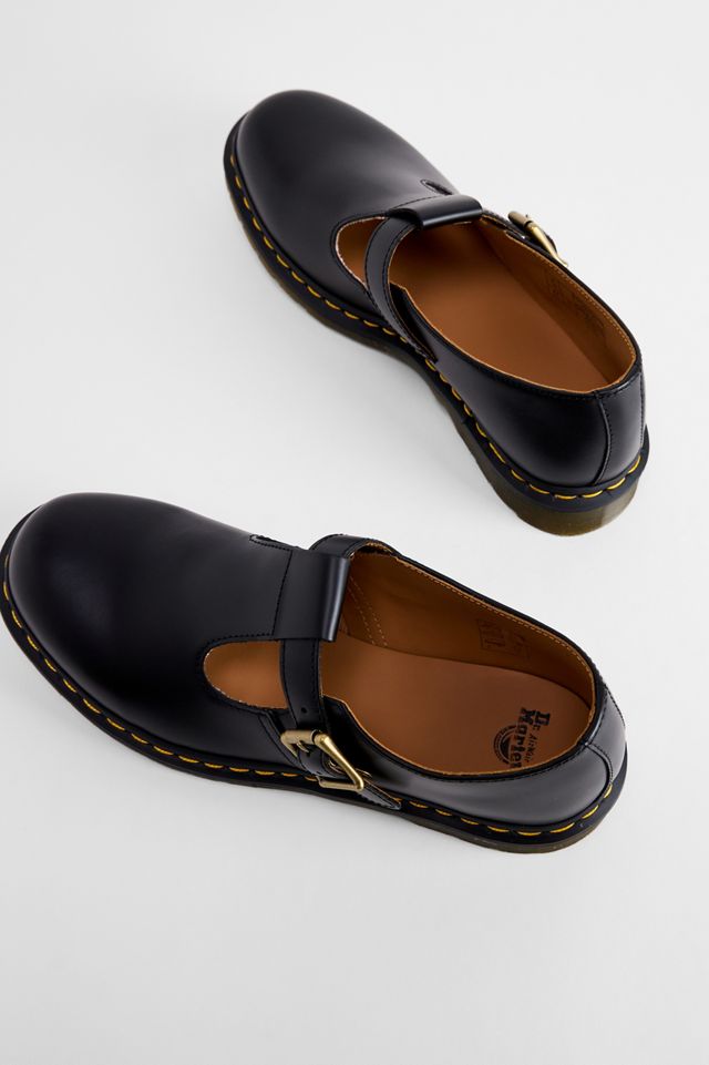 Dr. Martens Black Polley Smooth Leather Mary Jane Shoes #3