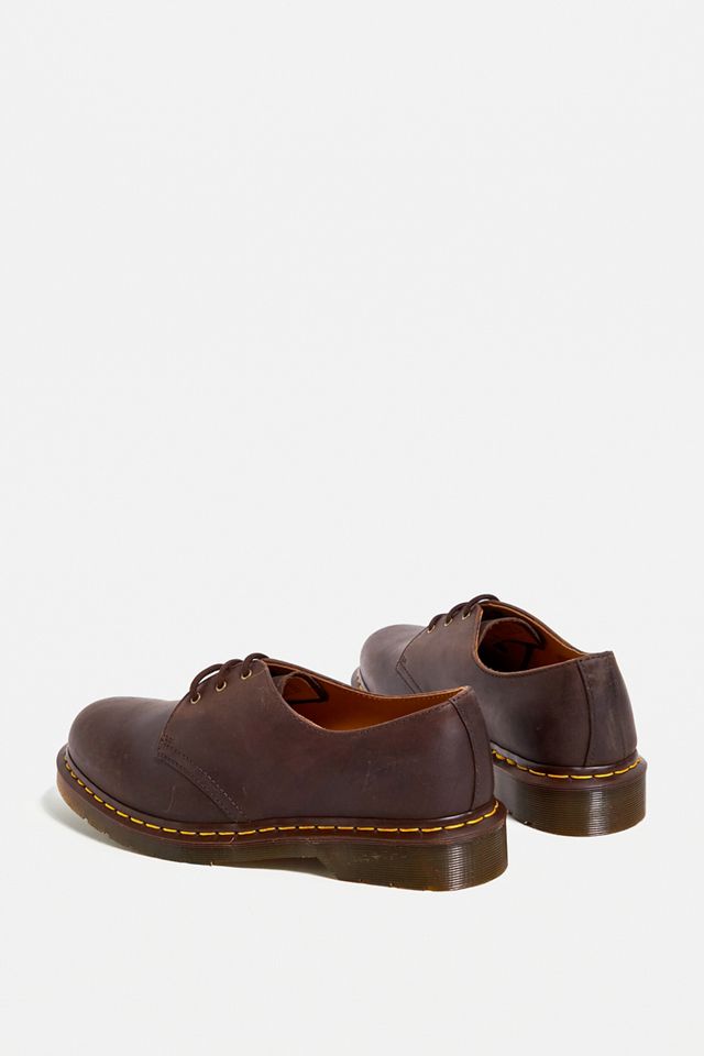 Dr Martens Braune 1461 3-Ösen Oxford Schuhe #3
