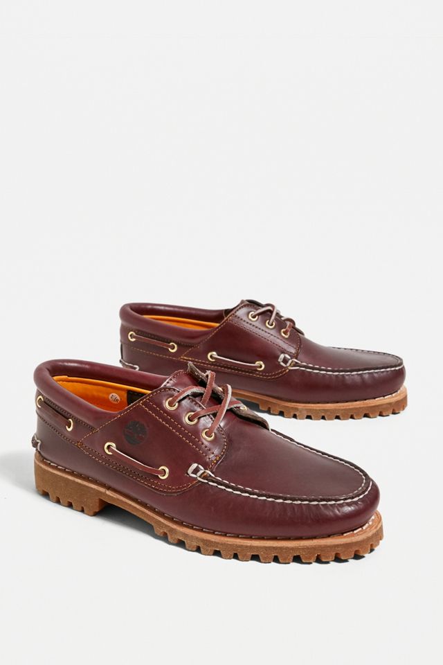 Timberland Authentic 3-Eye Burgundy Boat Shoes #1