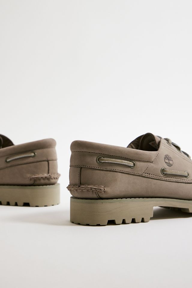 Timberland Light Taupe Nubuck 3-Eyelet Lug Boat Shoes #3