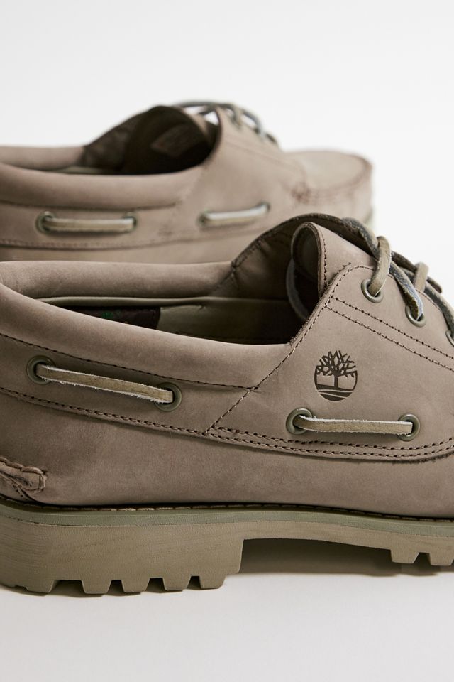 Timberland Light Taupe Nubuck 3-Eyelet Lug Boat Shoes #4