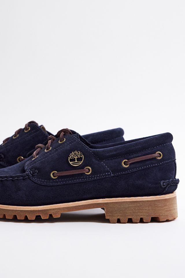 Timberland Indigo Suede 3-Eyelet Lug Boat Shoes #3