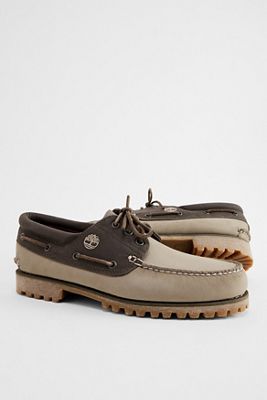 Timberland Olive Authentic Handsewn 3-Eye Nubuck Boat Shoes