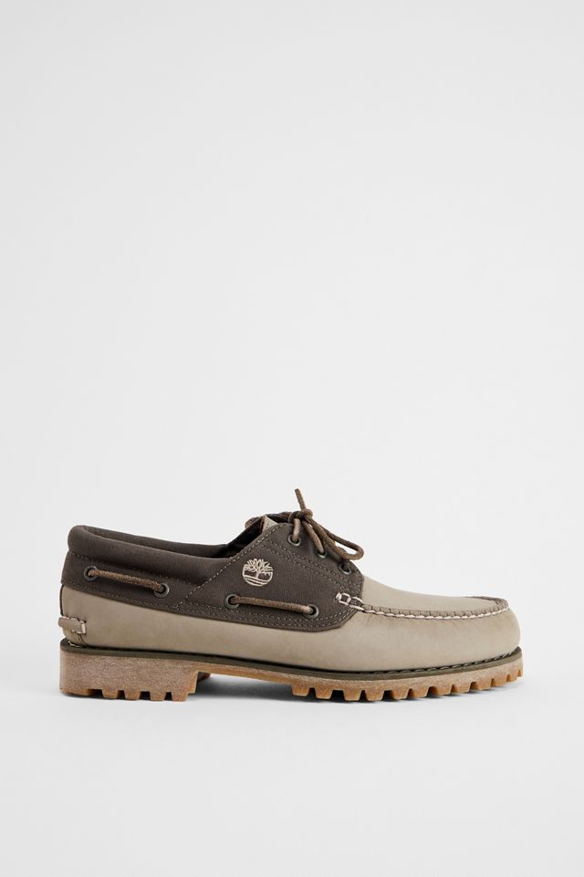 Timberland Olivgrüne Authentic Handsewn 3-Eye Nubukleder Bootsschuhe #2