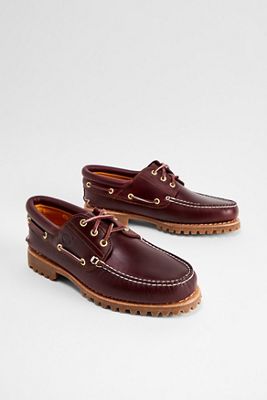 Chaussures bateau 3 œillets Timberland bordeaux