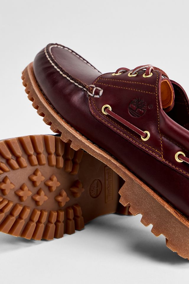 Timberland Burgundy 3-Eye Boat Shoes #2