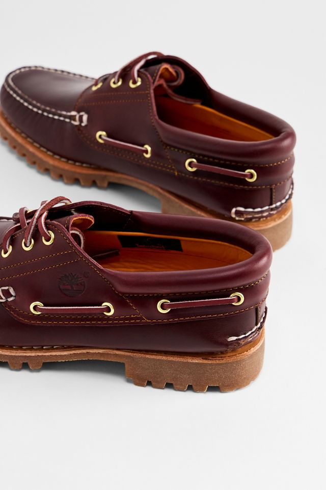 Timberland Burgundy 3-Eye Boat Shoes #3