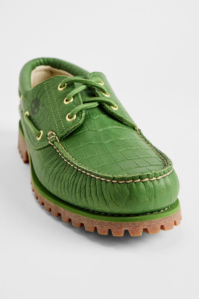 Chaussures bateau Timberland vertes Noreen à motif crocodile #2