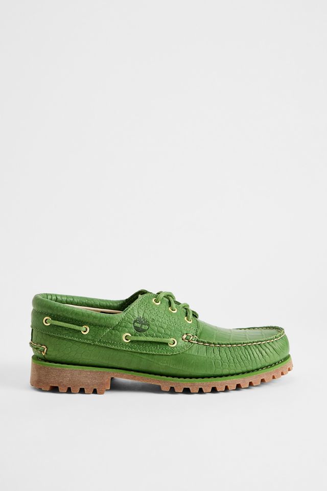 Chaussures bateau Timberland vertes Noreen à motif crocodile #3