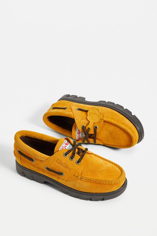 Kickers - Chaussures bateau Lennon jaunes #1