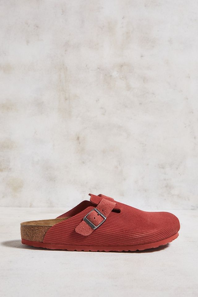 Birkenstock - Sabots Boston en velours côtelé Sienna rouge #4