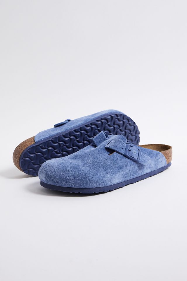 Birkenstock Elemental Blue Suede Boston Clogs #1