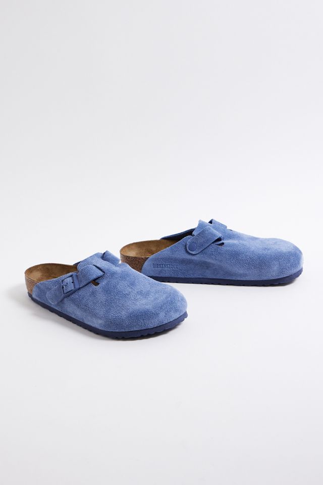 Birkenstock Elemental Blue Suede Boston Clogs #2