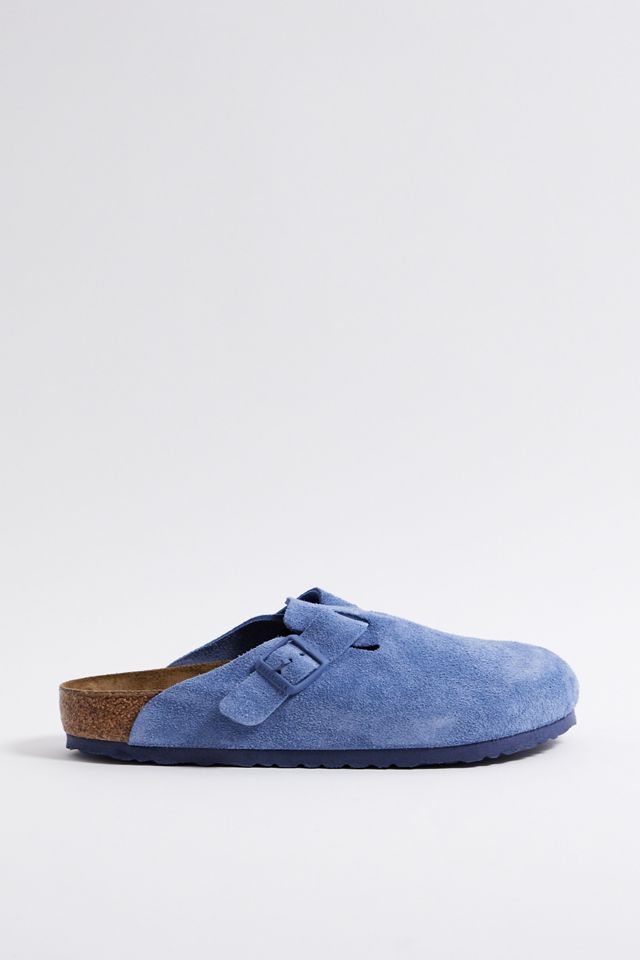 Birkenstock Elemental Blue Suede Boston Clogs #3