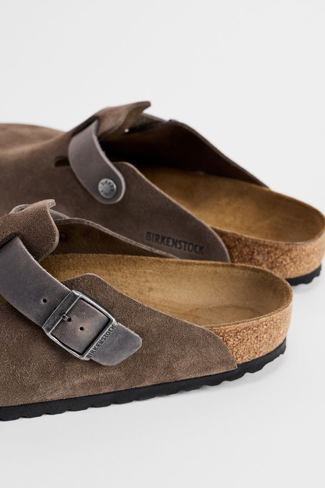 Birkenstock Zuecos Boston de Gamuza Gris Concreto #2