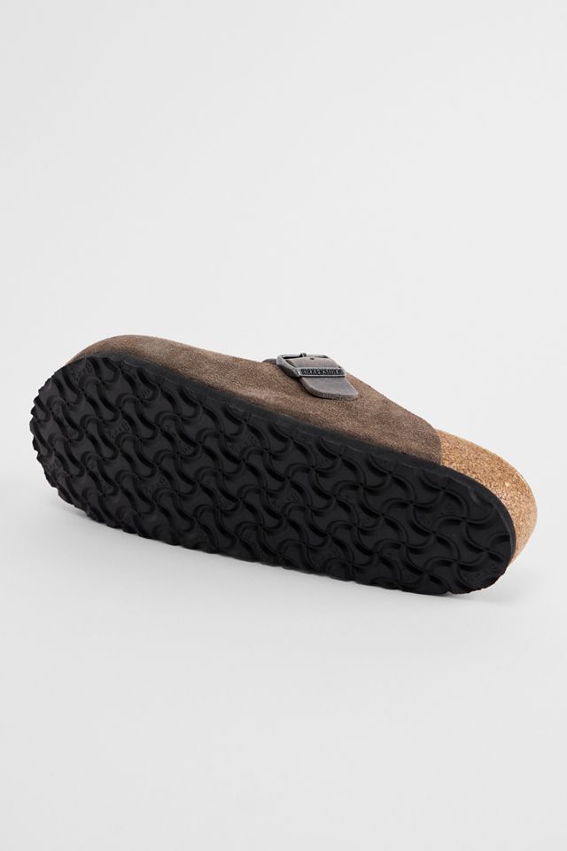 Birkenstock Zuecos Boston de Gamuza Gris Concreto #3