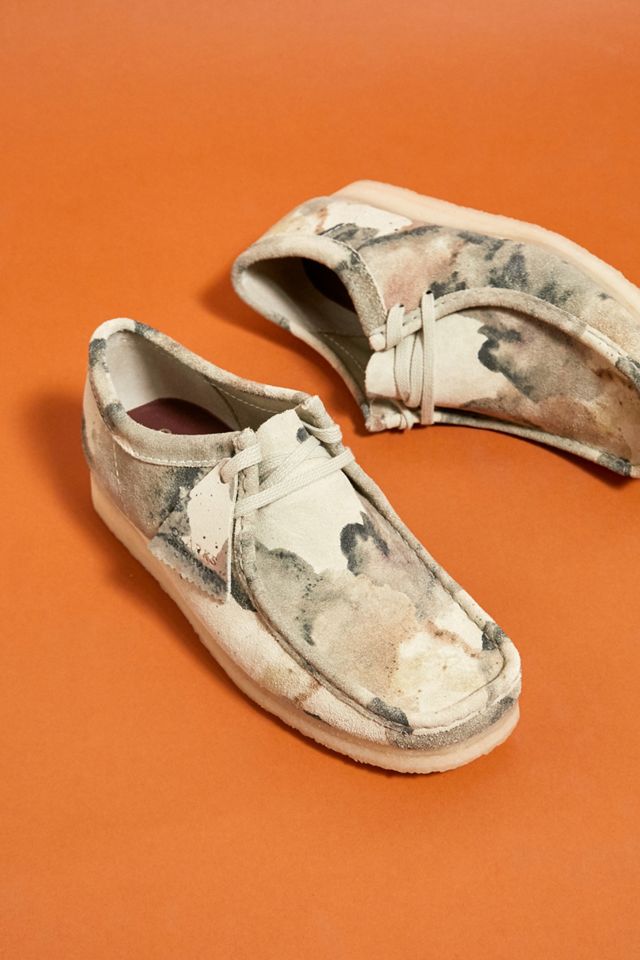 Clarks Originals Ivory Camo Wallabee Shoes | Urban Outfitters UK