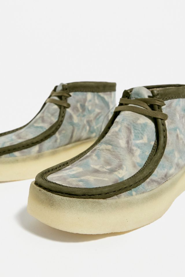 Clarks Originals Washed Green Camo Suede Wallabee Scarpe #2