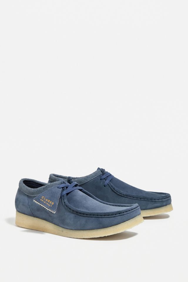 Clarks wallabees blue store suede