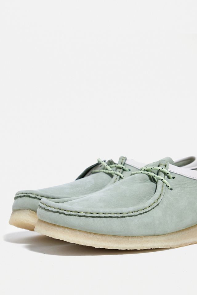 Clarks Originals Zapatos Wallabee de ante verde pálido #3