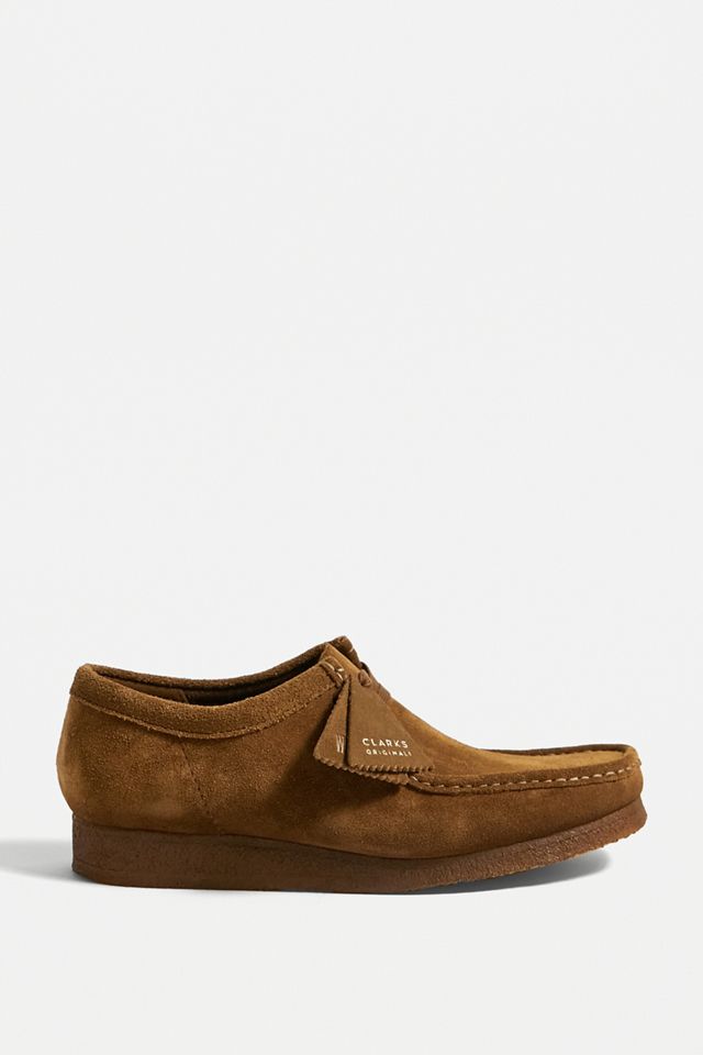 Clarks Originals Wallabee Cola Suede Shoes | Urban Outfitters UK