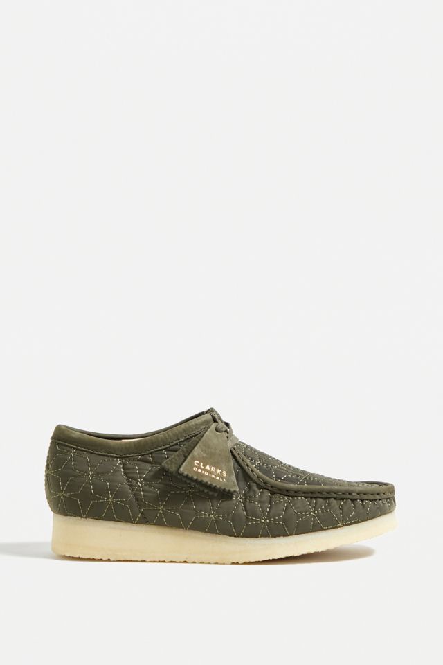 Clarks Originals Olive Quilted Wallabee Shoes | Urban Outfitters UK