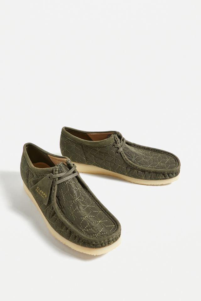 Clarks Originals Olive Quilted Wallabee Shoes