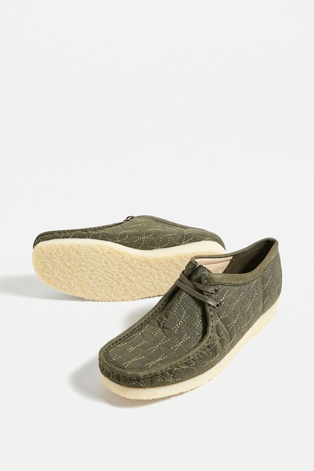 Clarks Originals Olive Quilted Wallabee Shoes