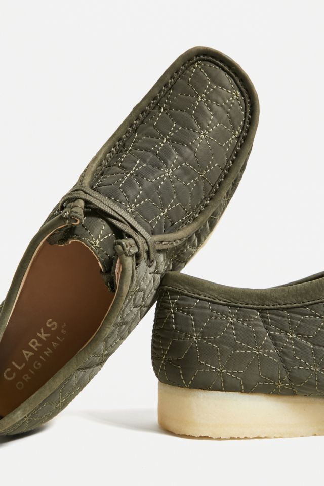 Clarks Originals Olive Quilted Wallabee Shoes
