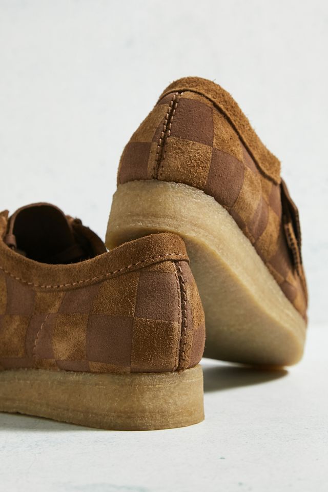 Clarks Originals – Karierte Wildlederschuhe „Wallabee" in Colabraun #2