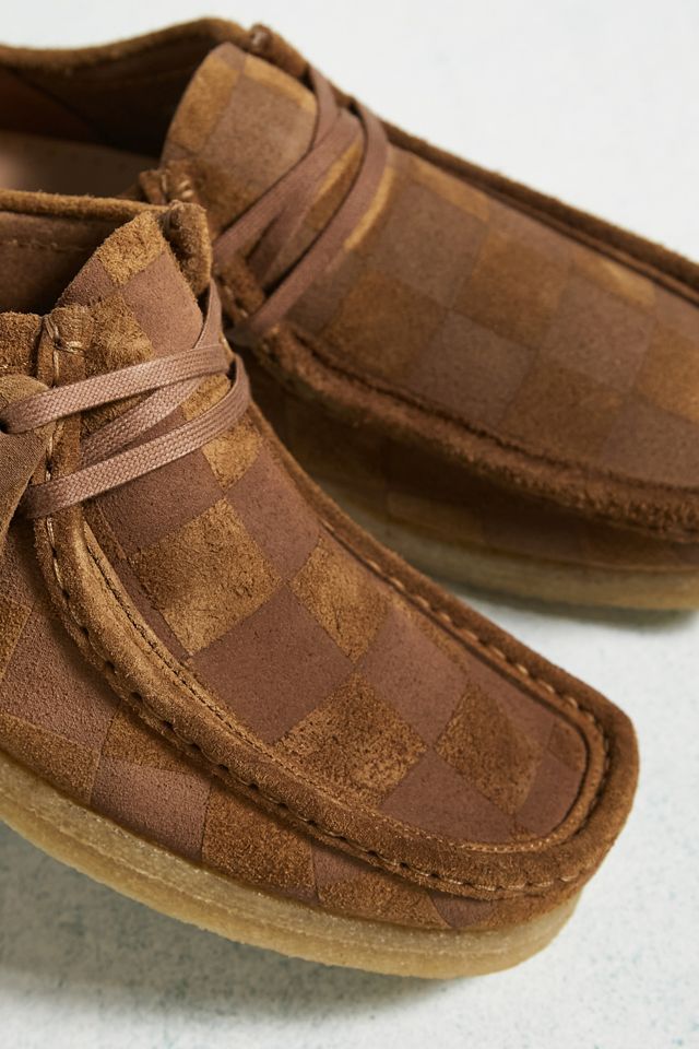 Clarks Originals – Karierte Wildlederschuhe „Wallabee" in Colabraun #3