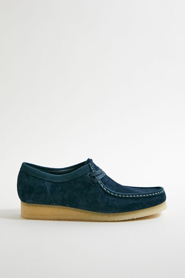 Clarks Originals Wallabee Navy Teal Suede Shoes #2