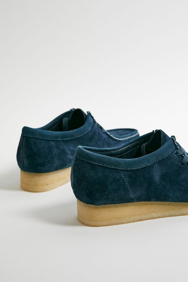 Clarks Originals Wallabee Navy Teal Suede Shoes #3