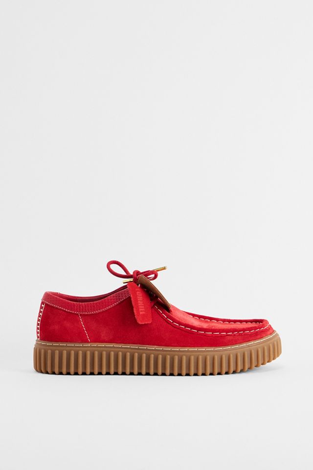 Scarpe Clarks Originals Torhill Lo Scamosciate Rosse #1