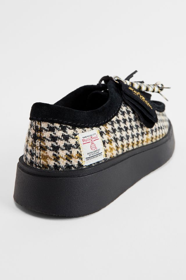 Clarks Originals Black Harris Tweed Torview Shoes #3