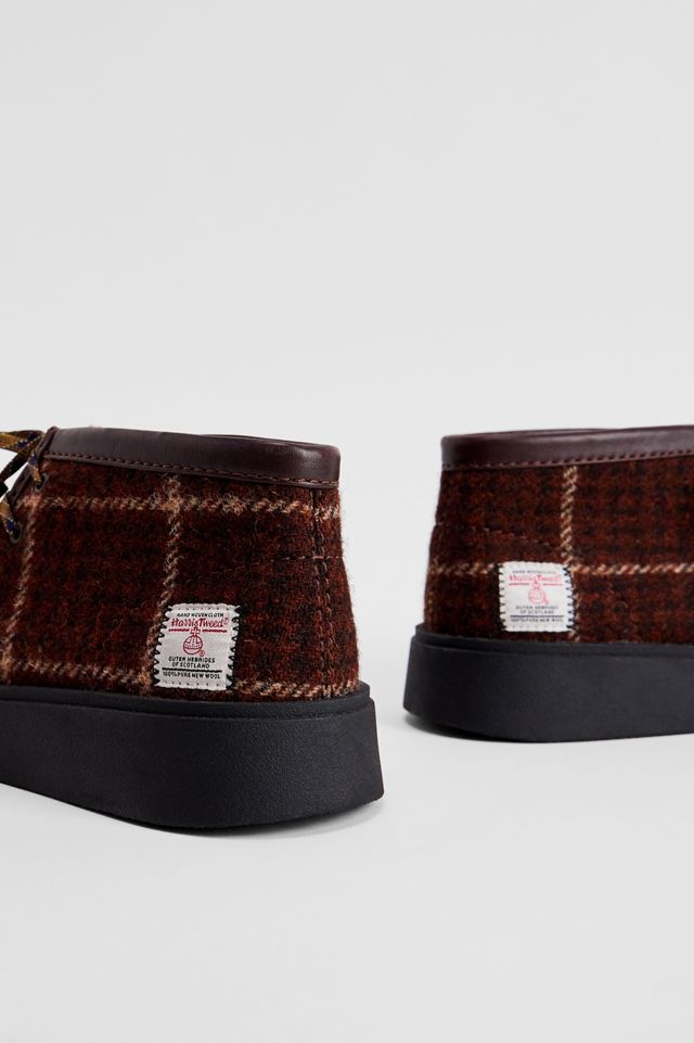 Chaussures Clarks Originals Torview Hi Wallabee en tweed Harris bourgogne #3