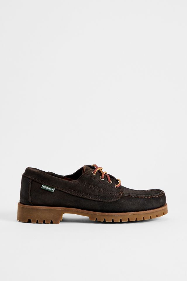 Mocassini Sebago Askook Lug in Camoscio Cerato Marrone Scuro #1