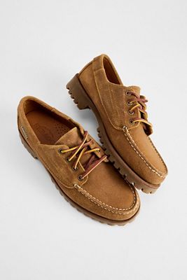 Sebago Beige Camel Askook Lug Waxed Suede Loafers