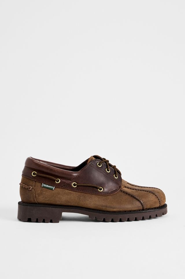 Scarpe Mocassino Marroni in Pelle con Lacci Tucker Sebago #1