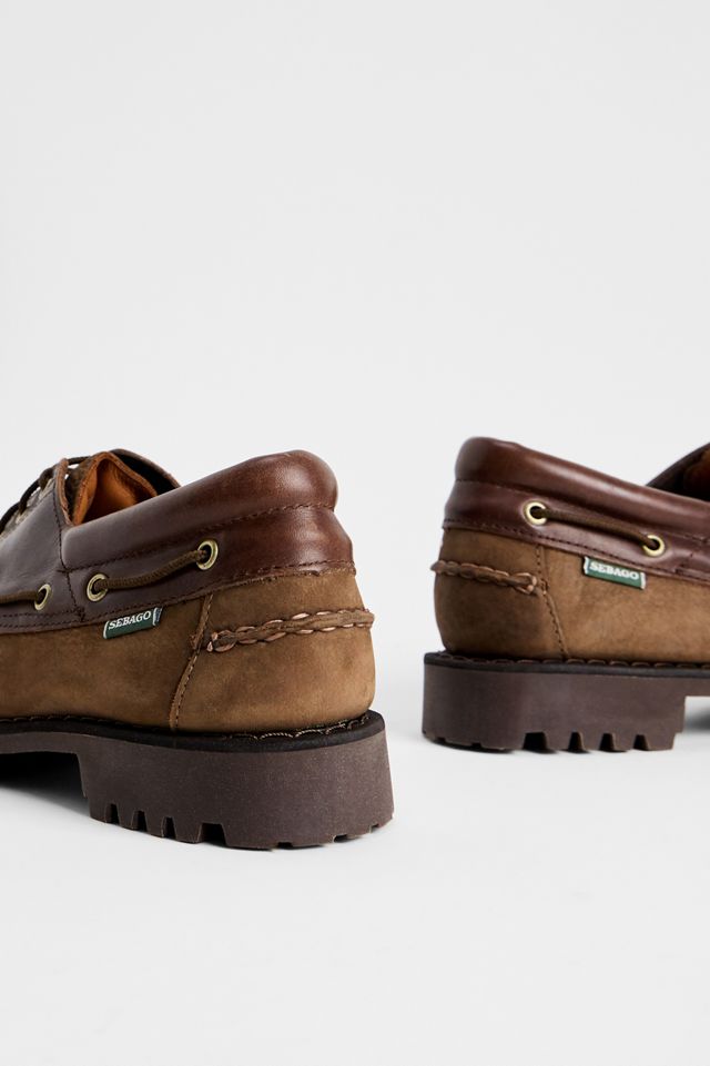 Scarpe Mocassino Marroni in Pelle con Lacci Tucker Sebago #3